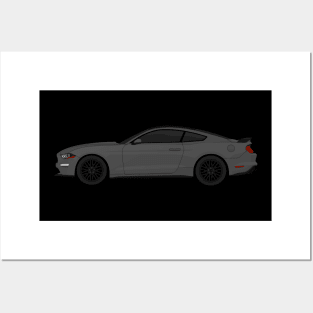 MUSTANG GT DARK-GREY Posters and Art